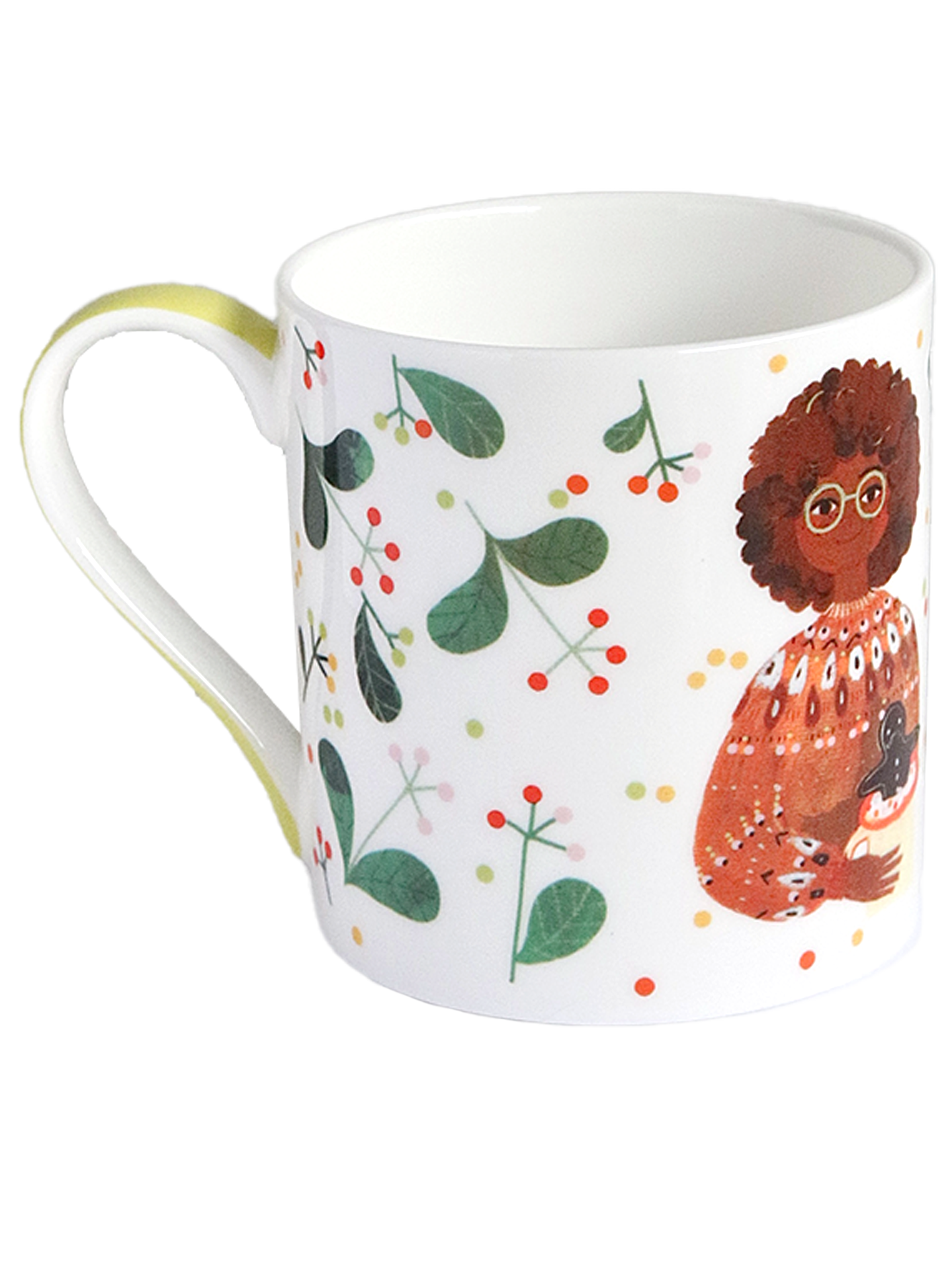 Christmas Girls with Gingerbread Mug Cutout