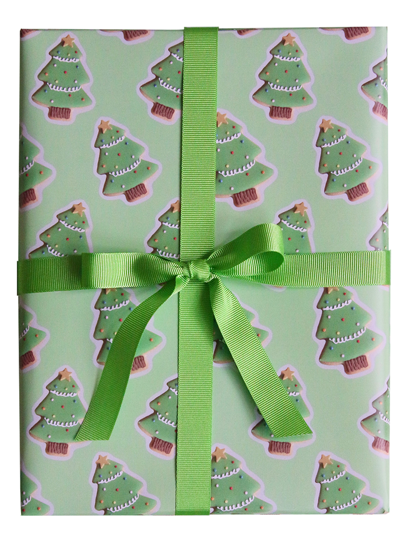 Afternoon Crumbs - Christmas Tree Biscuit Wrapping Paper - £3 - afternooncrumbs.com