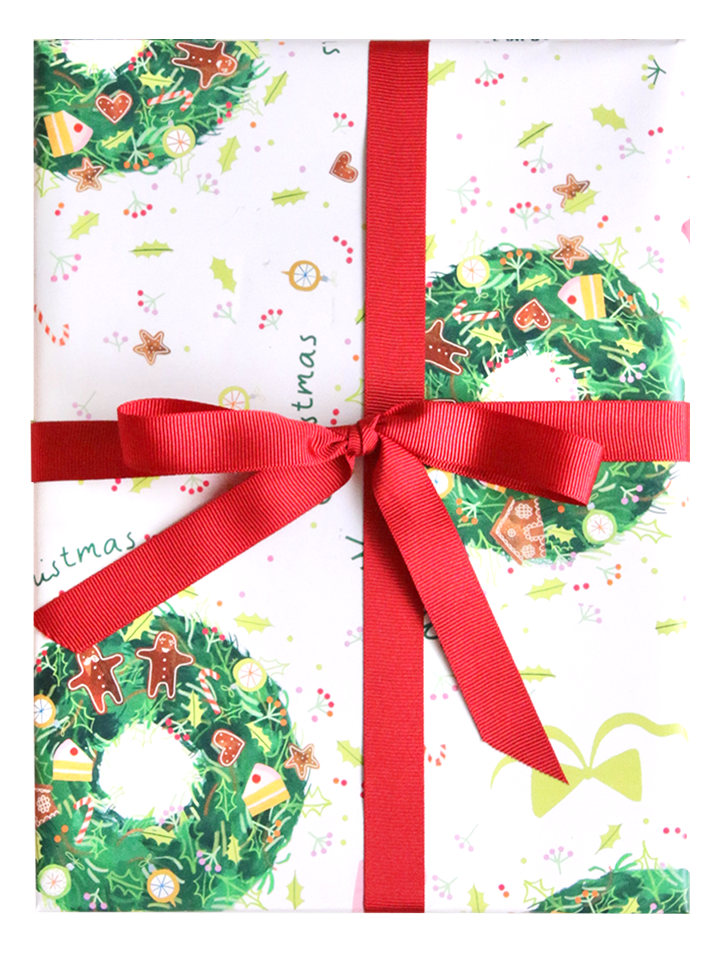 Afternoon Crumbs - Christmas Wreath Wrapping Paper - £3 - afternooncrumbs.com