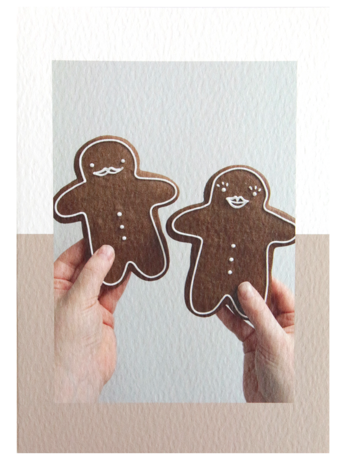 Gingerbread Man & Woman Christmas Photo Card
