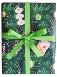 Afternoon Crumbs - 'Cake The Halls' Bauble Wrapping Paper - £3 - afternooncrumbs.com