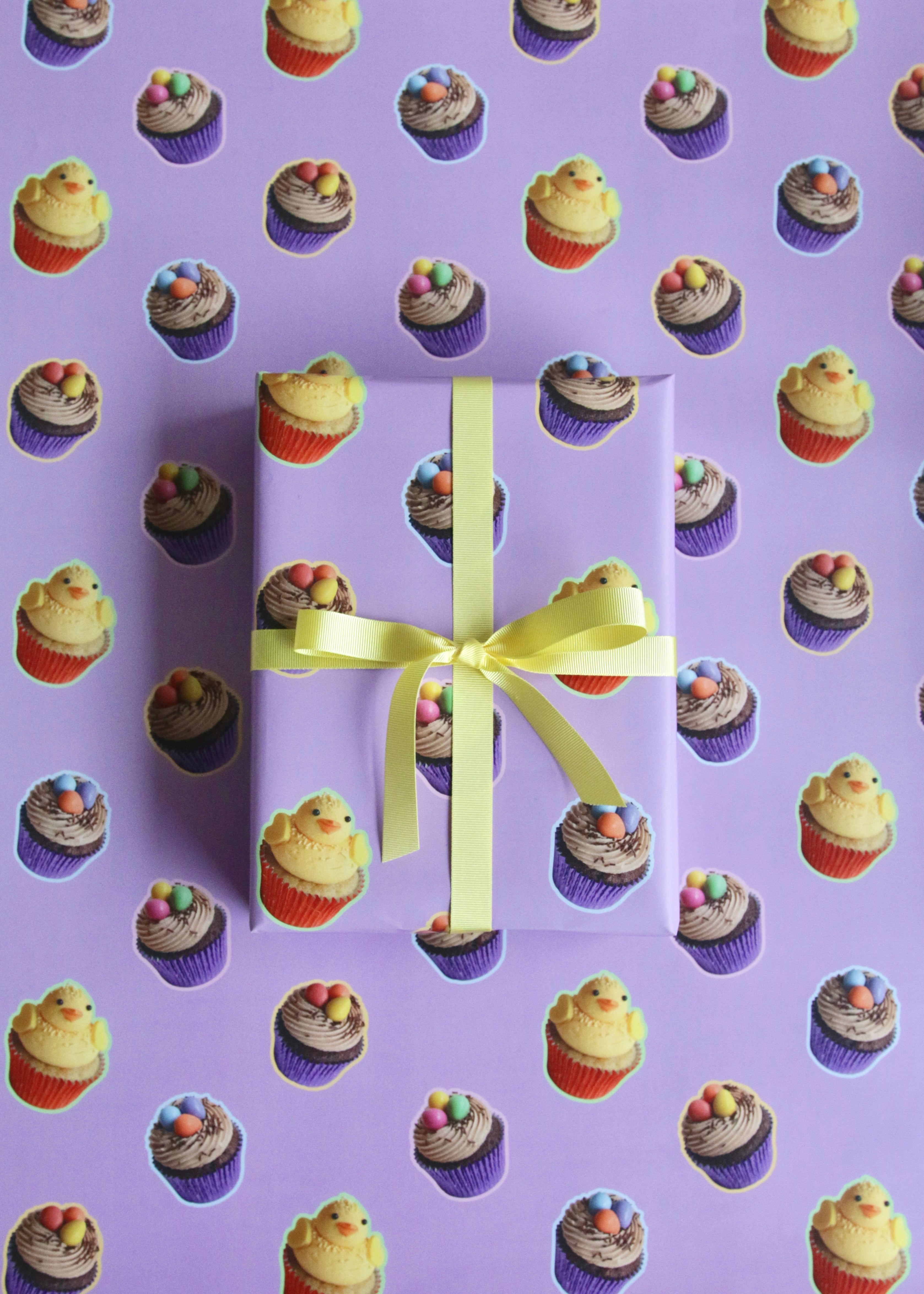 Cheery Chick Easter Cupcake Wrapping Paper