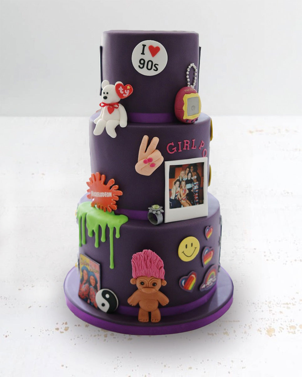 90s Themed 30th Birthday Cake