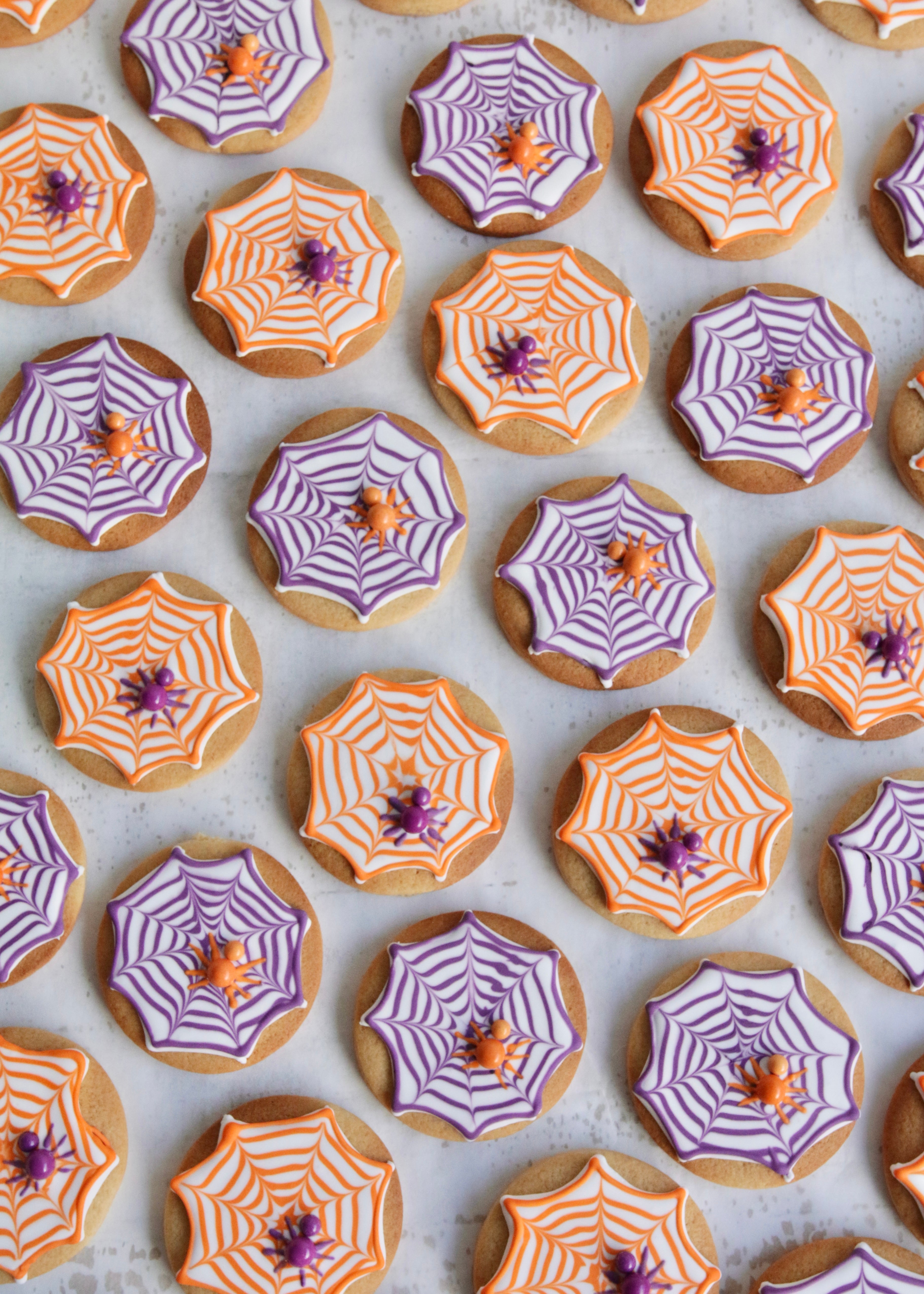 Spooky Spiderweb Biscuits