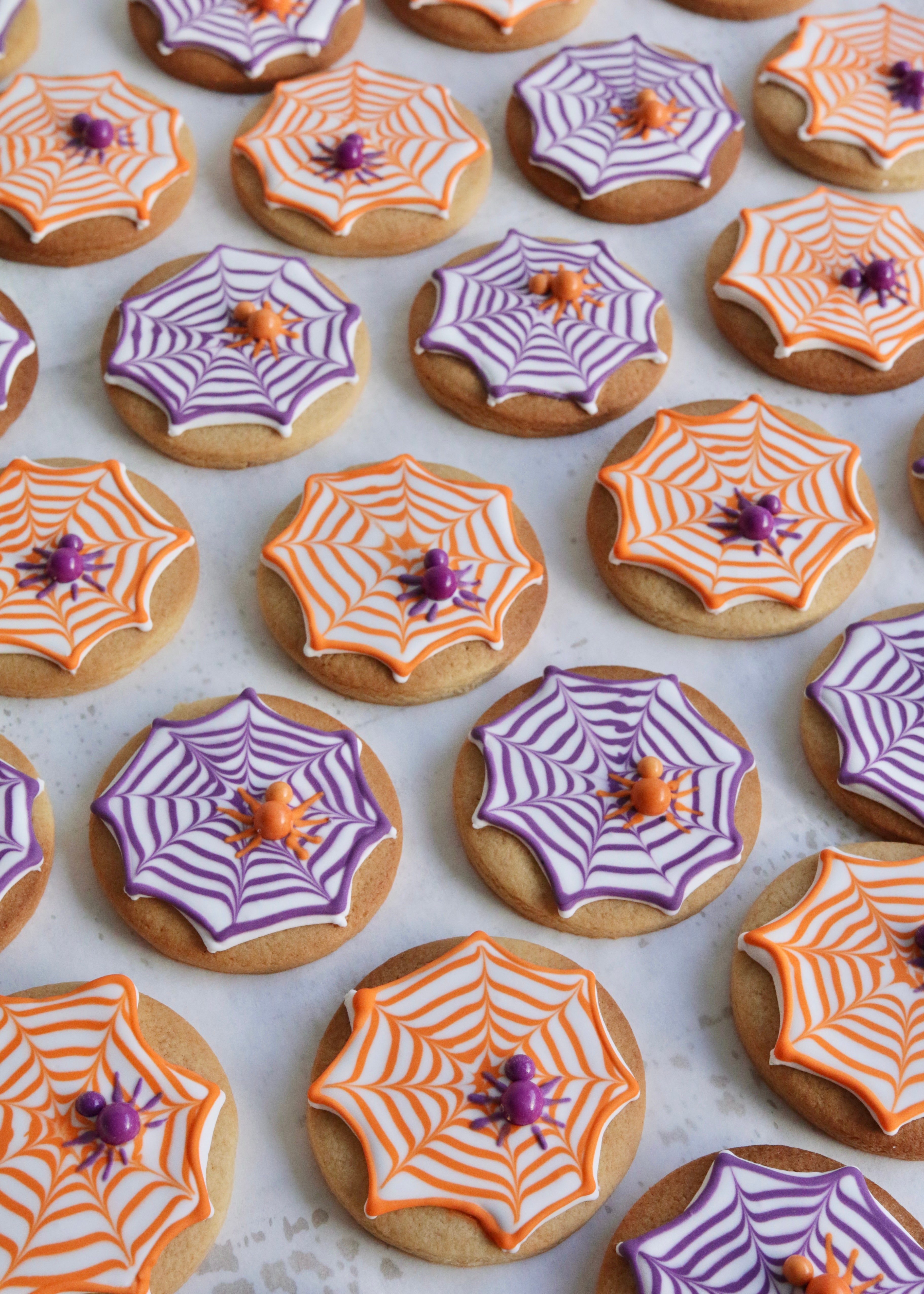 Spooky Spiderweb Biscuits
