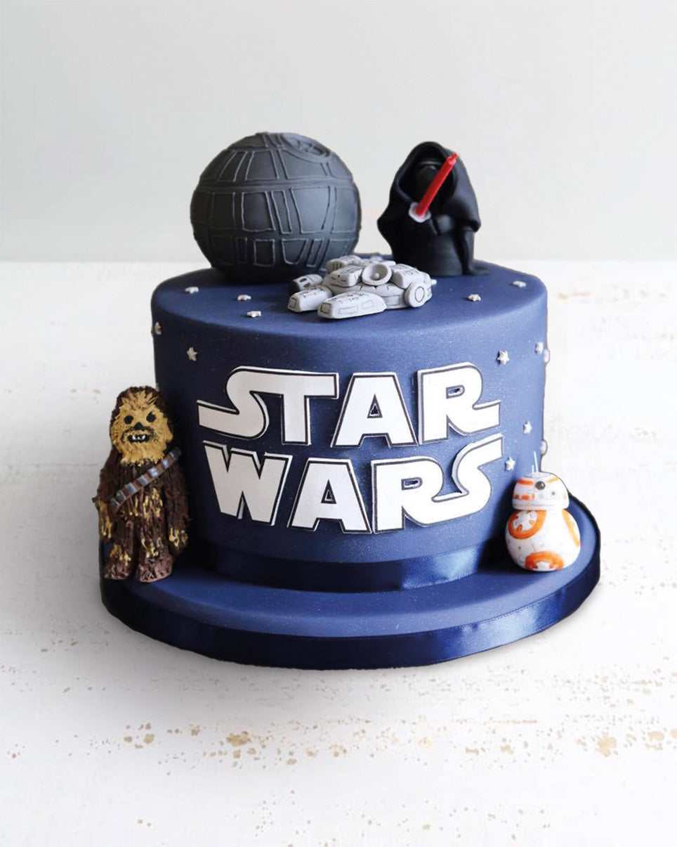 Blue Fondant Star Wars Cake