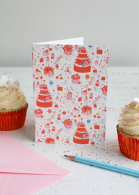 'Spreading Sweetness' Cake & Cupcake Illustrated Card