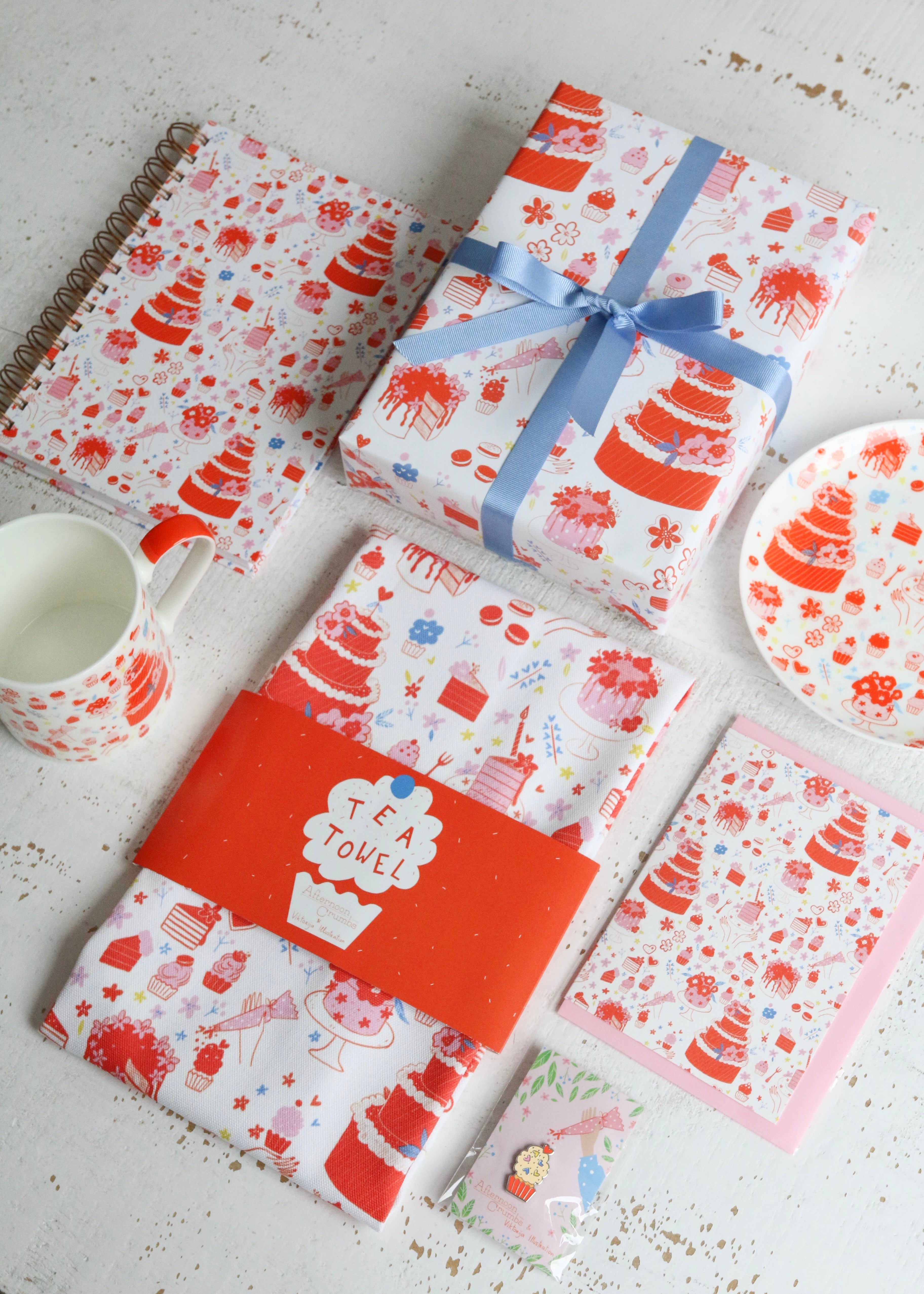 'Spreading Sweetness' Collection of Cupcake & Cake Themed Baking Gifts Angle