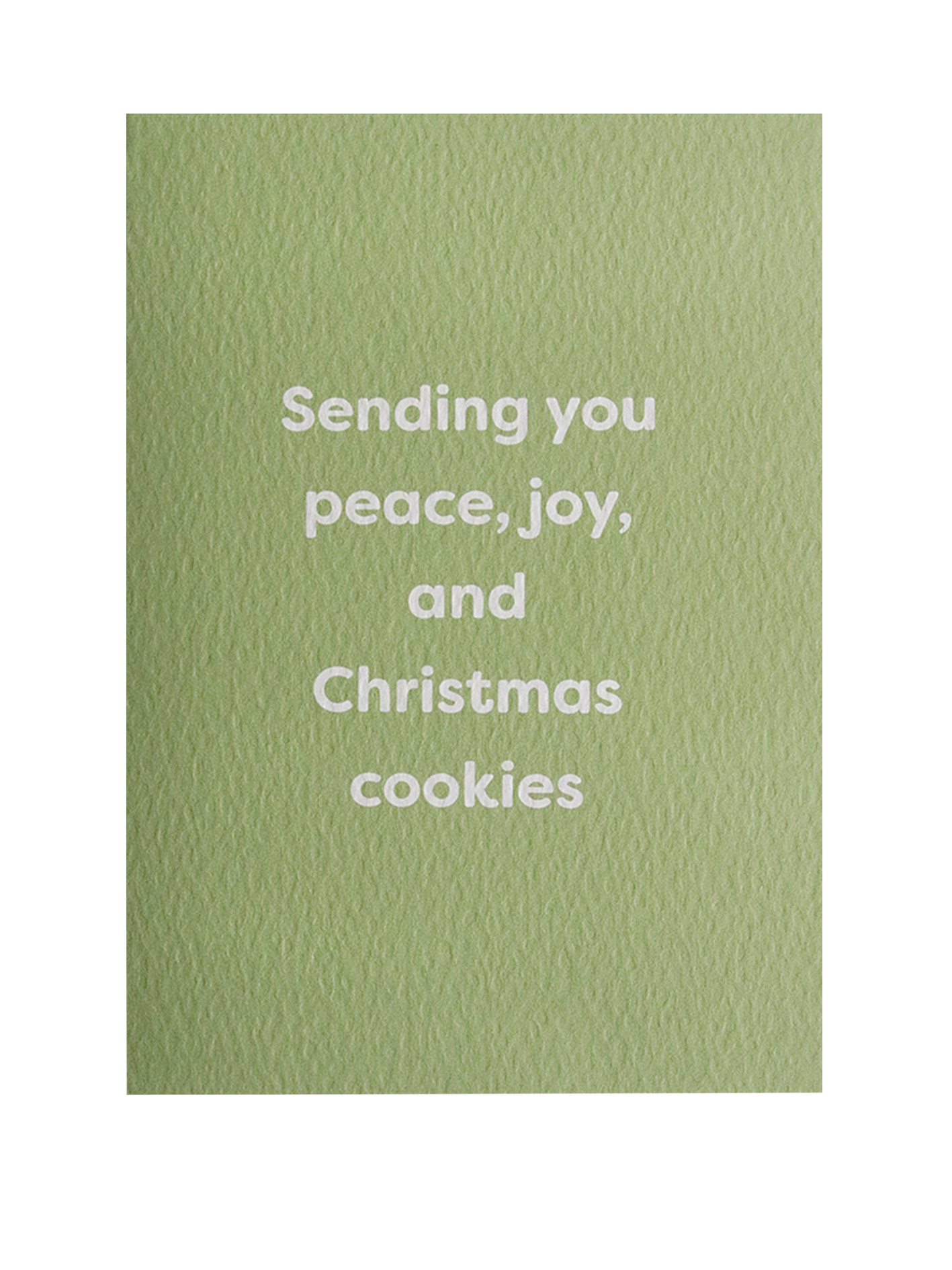 Sending You Peace Joy and Christmas Cookies Card