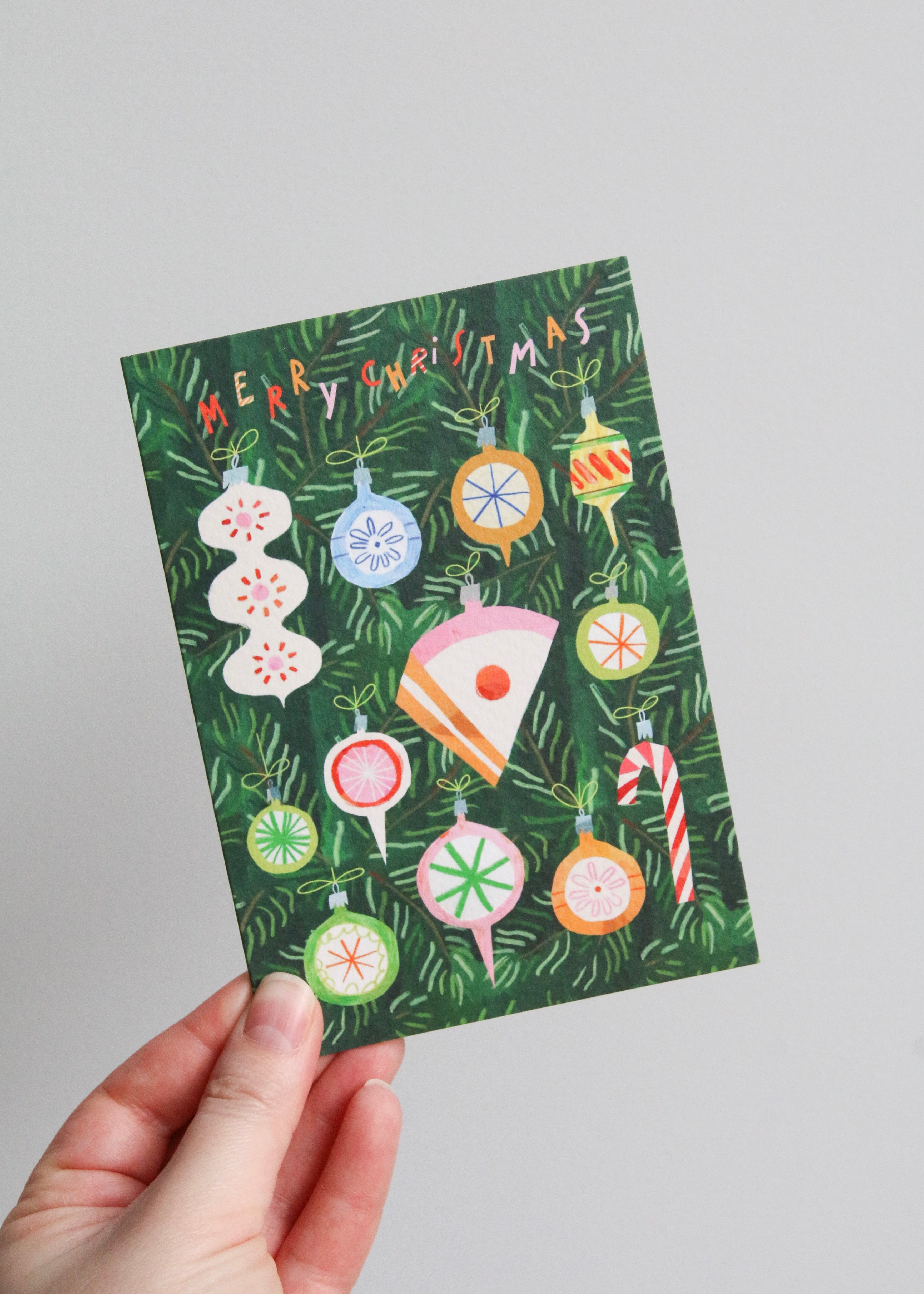 Christmas 'Cake The Halls' Bauble Card