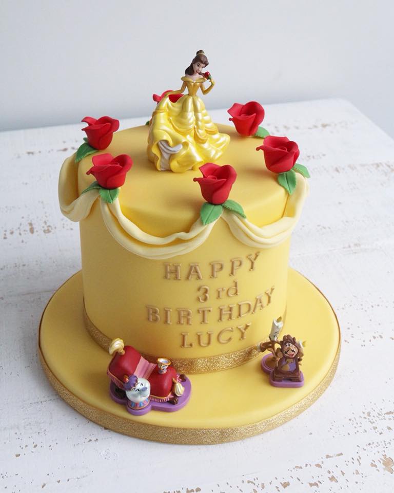 Beauty and The Beast Belle Fondant Cake