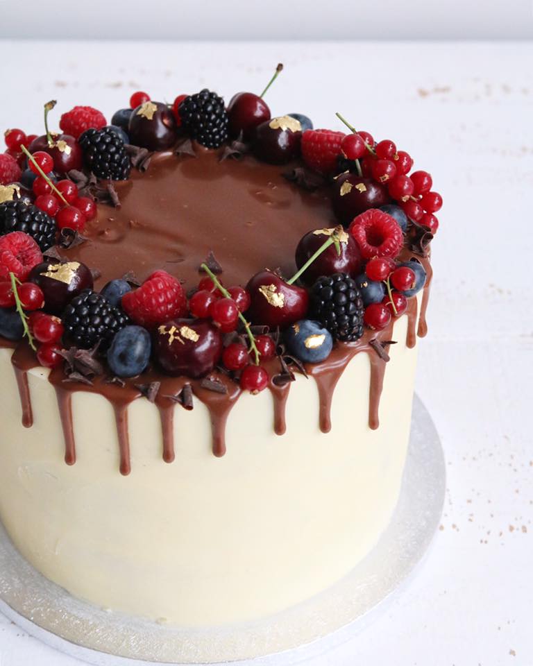 Black Forest Buttercream Drip Cake