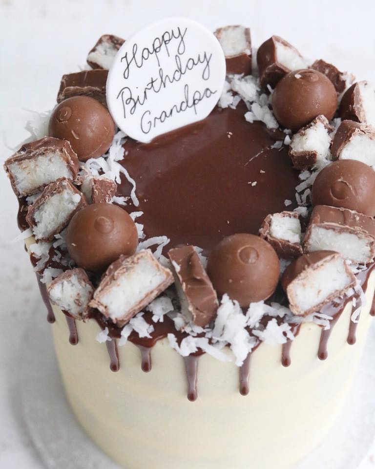 Bounty Coconut and Chocolate Drip Cake