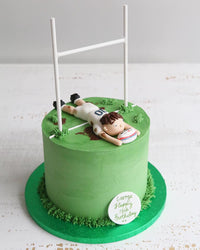 Buttercream Rugby Post & Figure Cake
