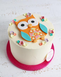 Buttercream Owl Cake