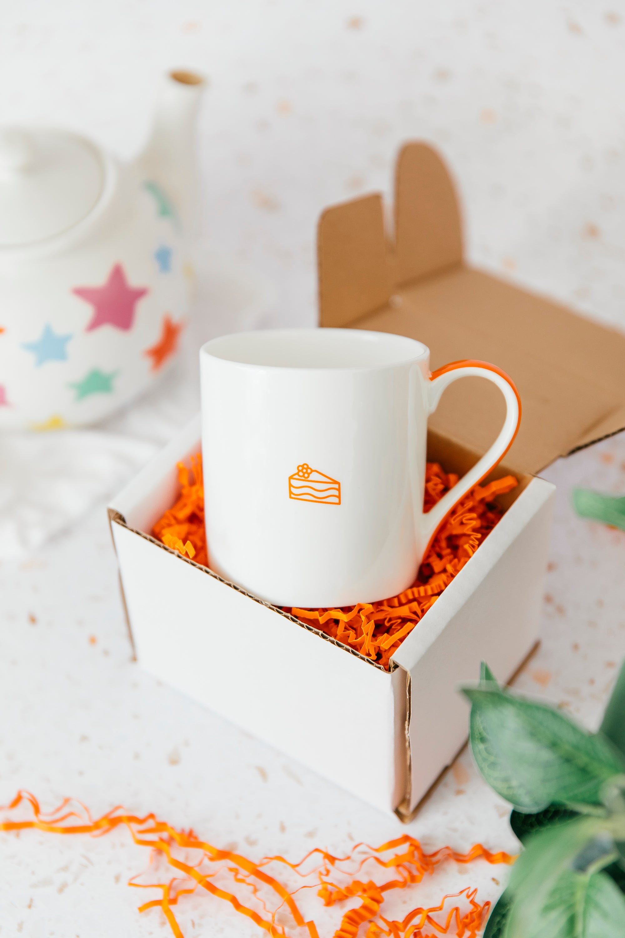 Can We Just Eat Cake and Talk Forever Mug in Box Back Icon