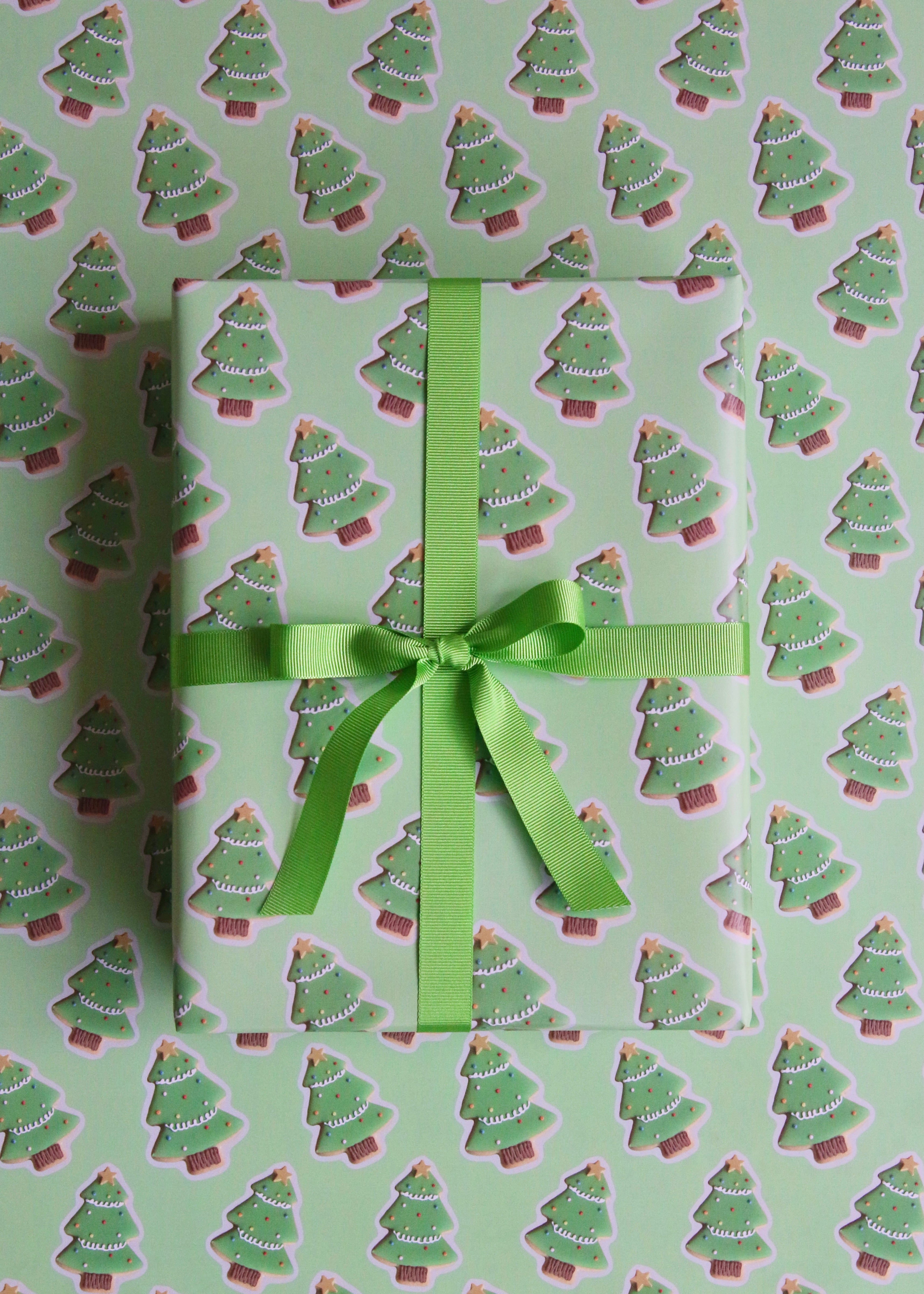Christmas Tree Biscuits Wrapping Paper