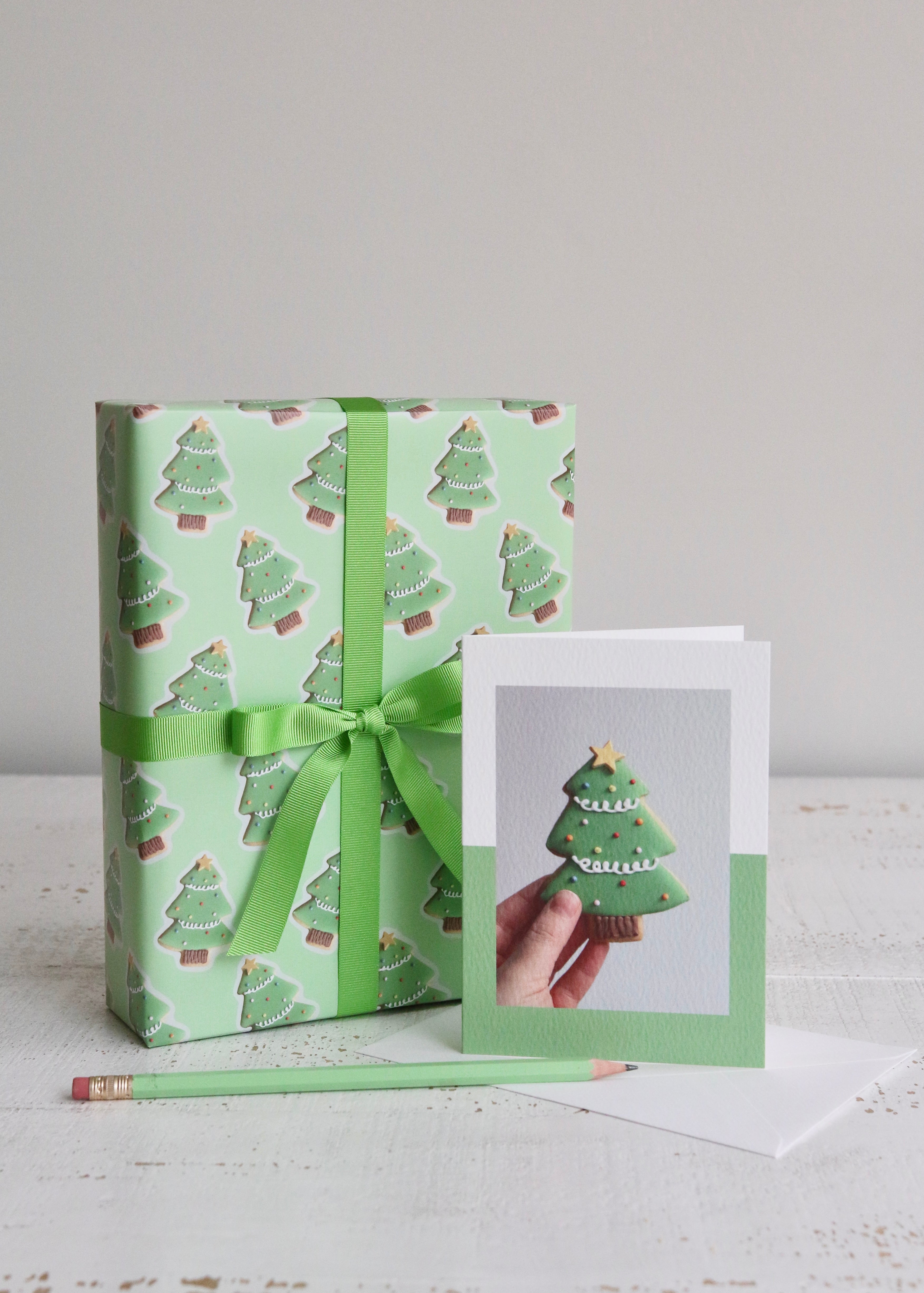 Christmas Tree Biscuits Wrapping Paper