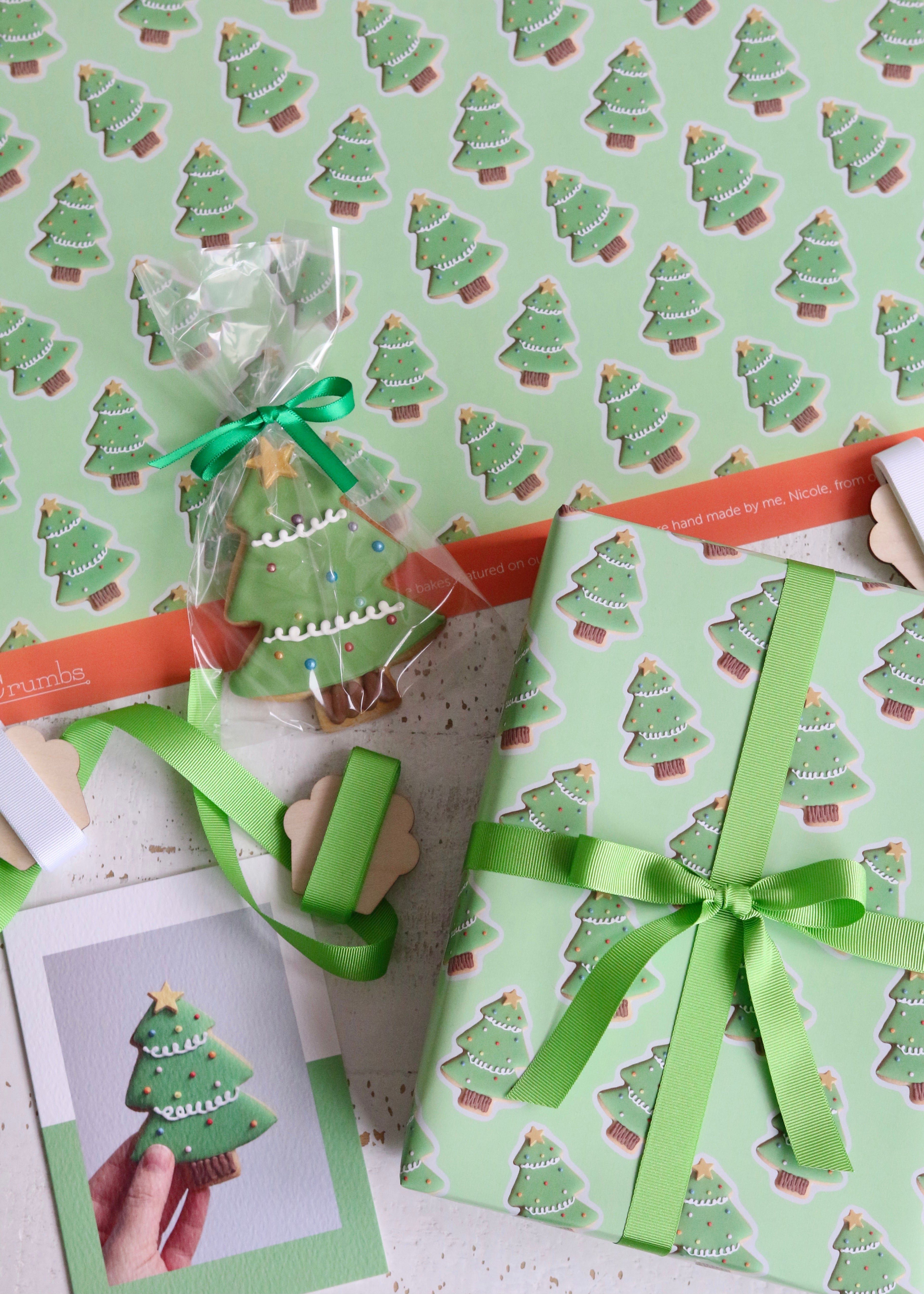Christmas Tree Biscuits Wrapping Paper