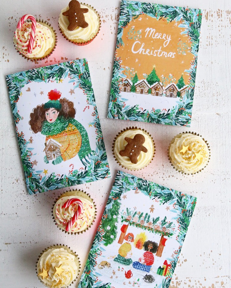 Set of Three Christmas Notebooks
