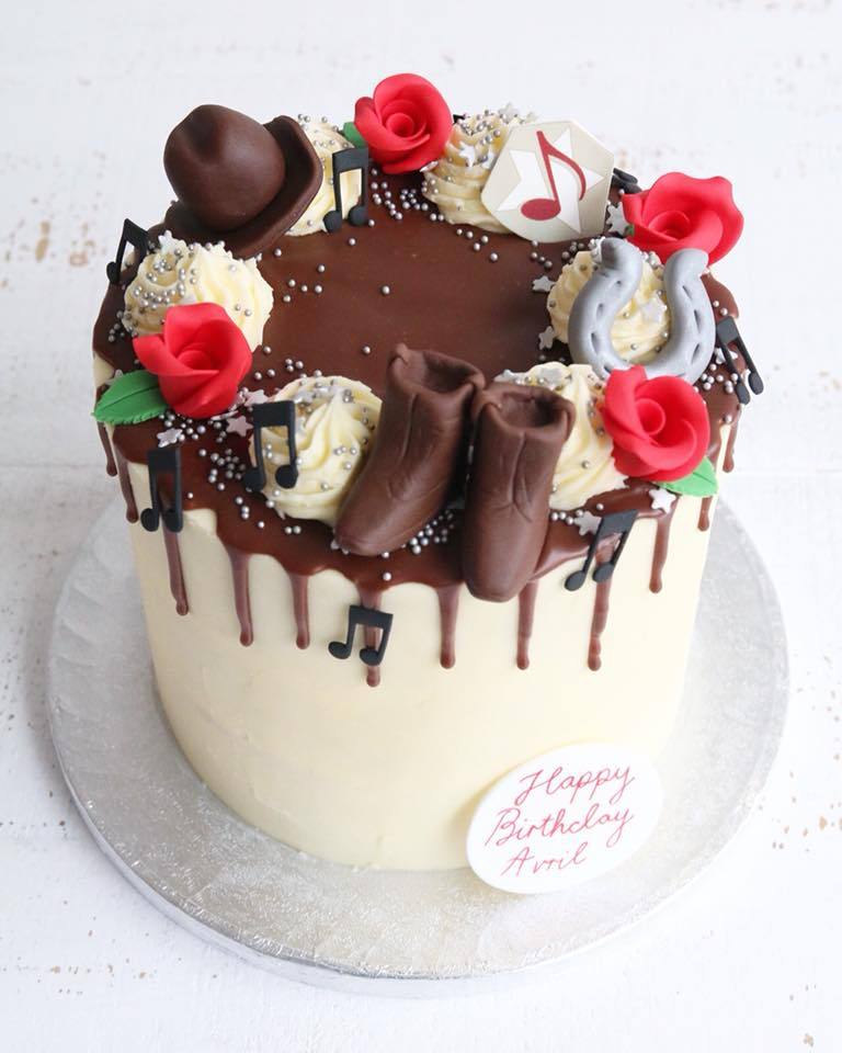 Country Music Buttercream Drip Cake