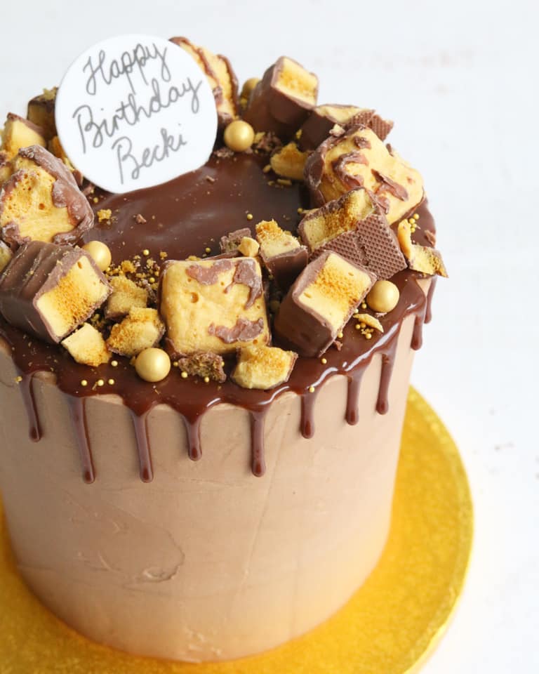 Crunchie Drip Cake