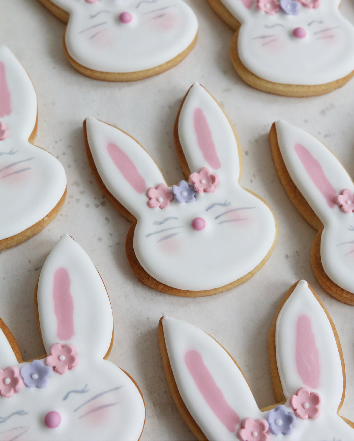 Easter Bunny Biscuits Angle