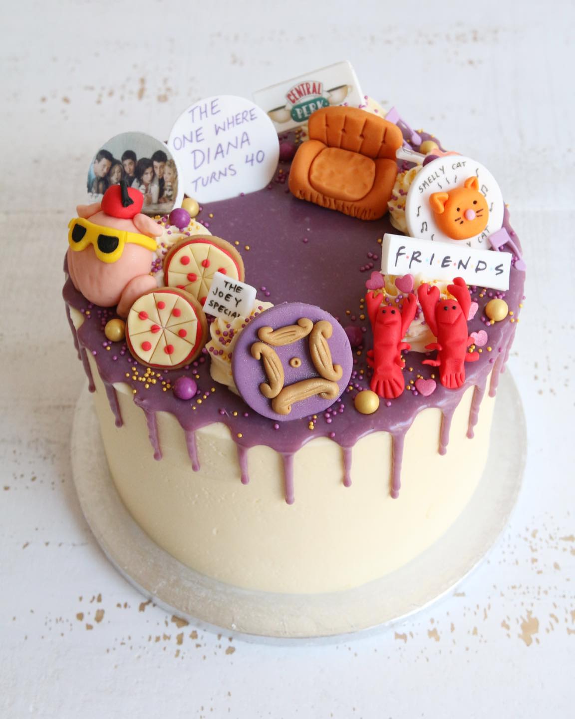 Friends Birthday Drip Cake