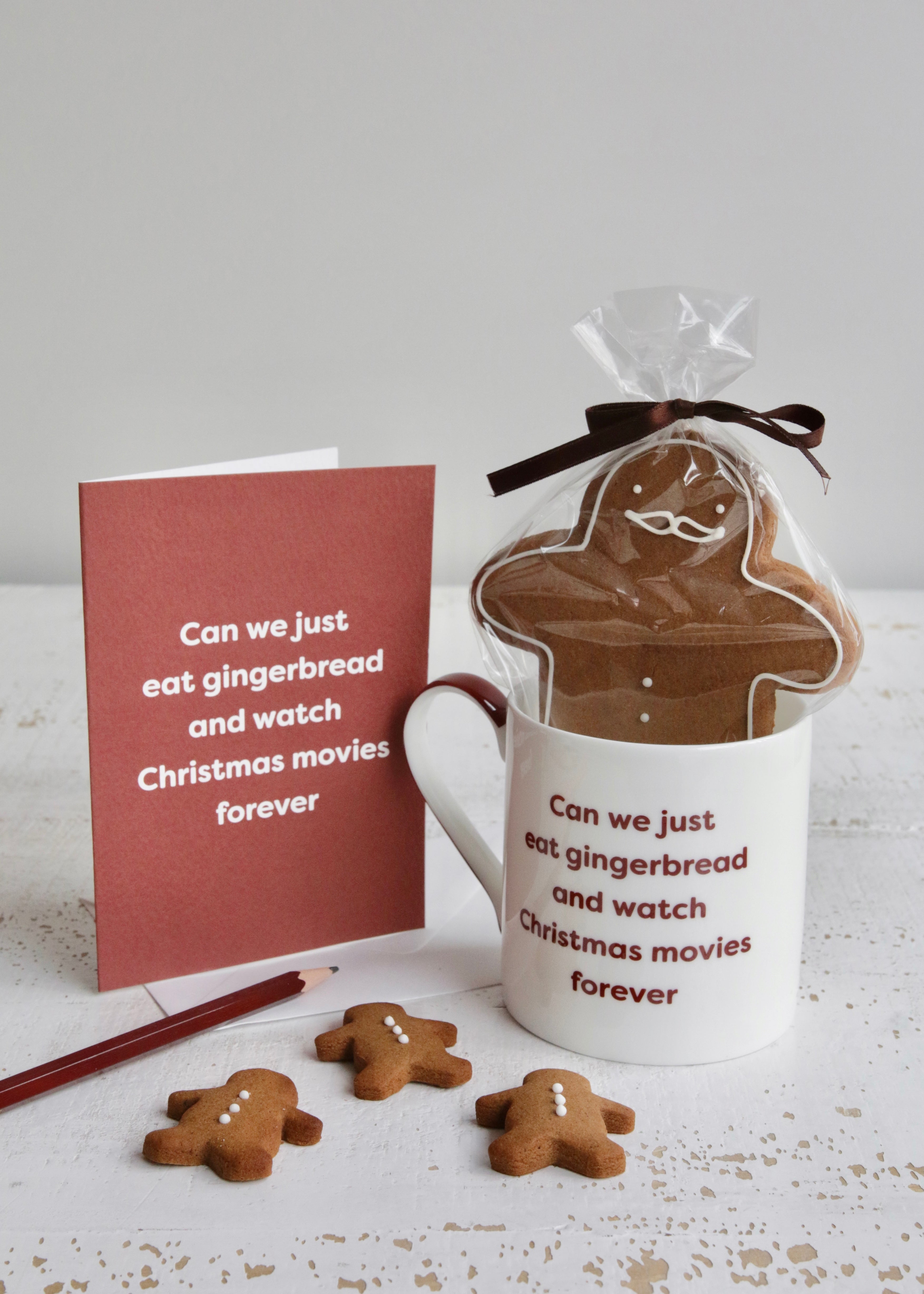 Eat Gingerbread and Watch Christmas Movies Mug & Gingerbread Gift Set