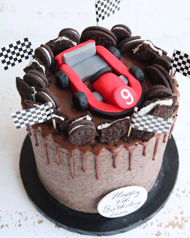 Go-Karting Birthday Drip Cake