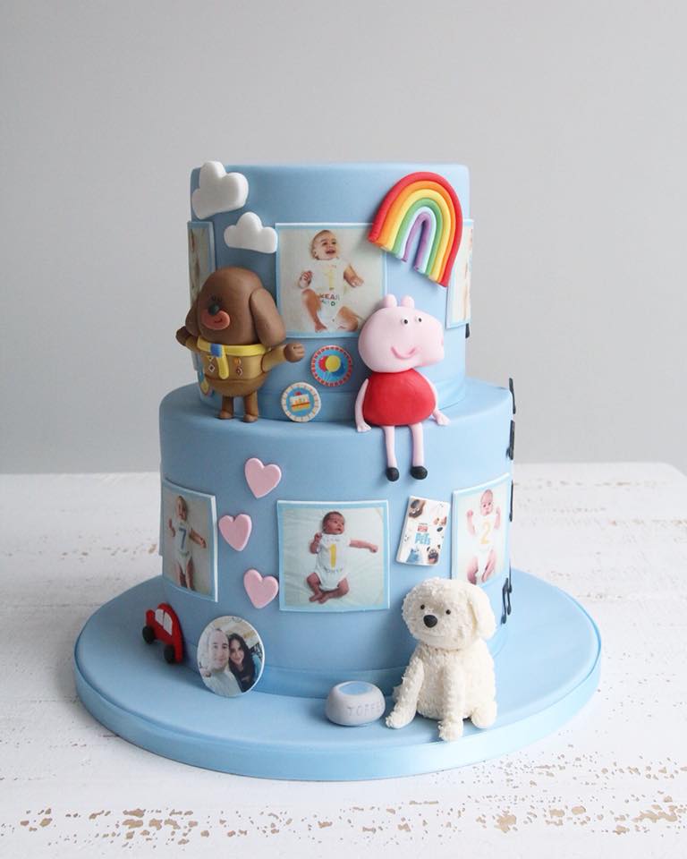Favourite Things Monthly Photo 1st Birthday Cake