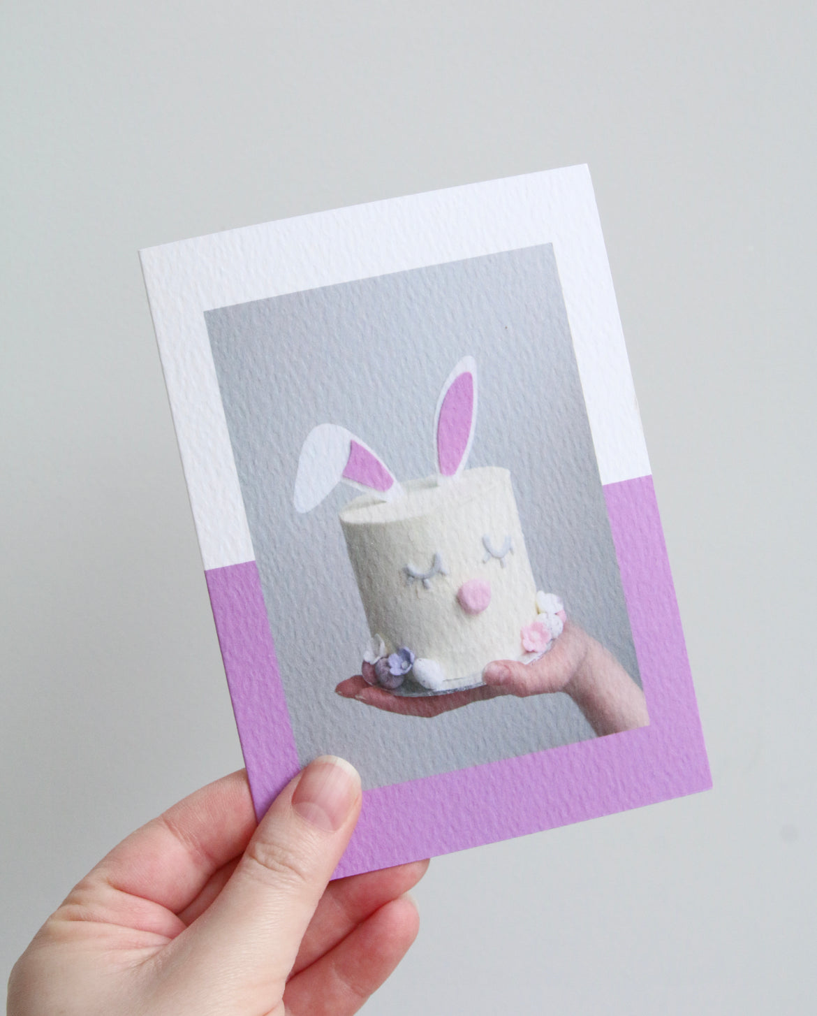 Easter Bunny Cake Photo Card Holding