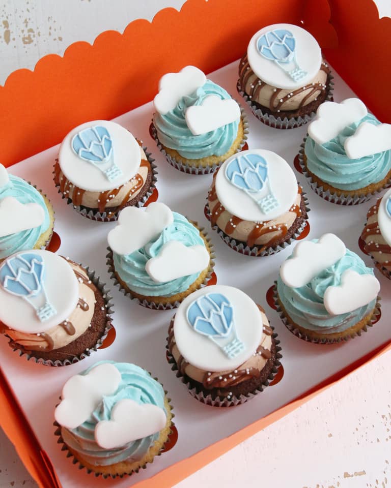 Hot Air Balloon Cupcakes