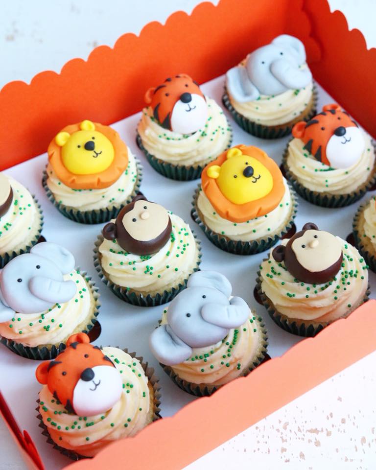 Box of Jungle Animal Cupcakes