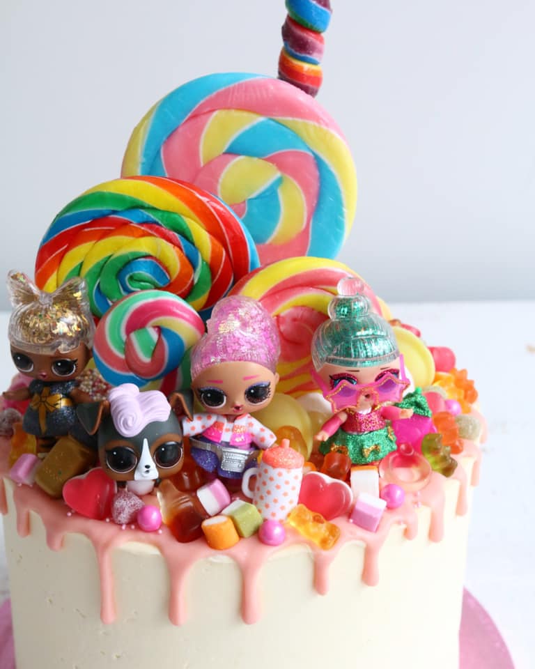 LOL Doll Sweetie Drip Cake