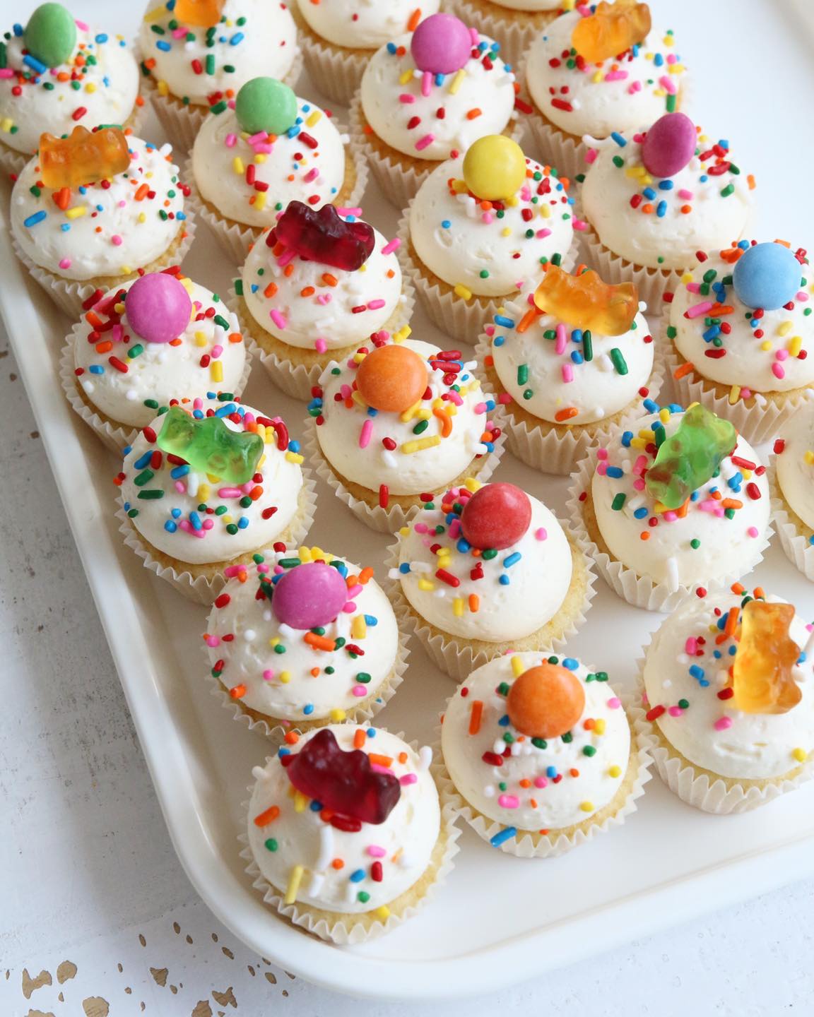 Mini Cupcakes with Sweets and Smarties