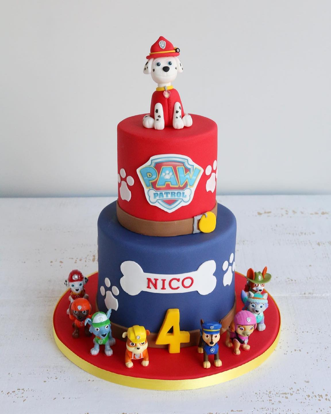 Fondant Two Tier Paw Patrol Cake