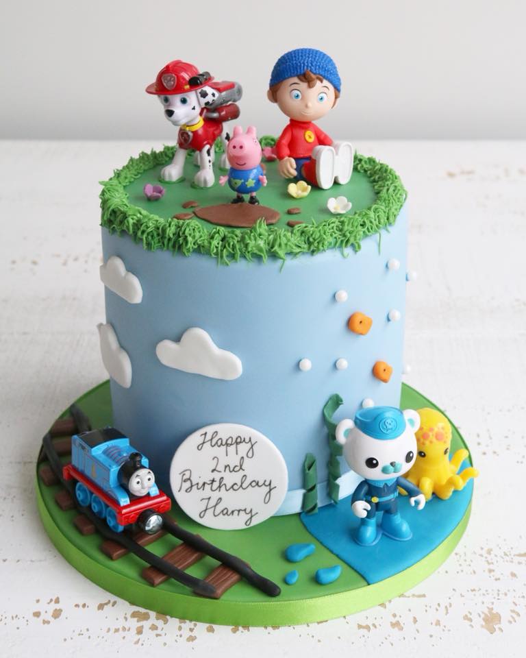 Fondant Kids Characters Cake