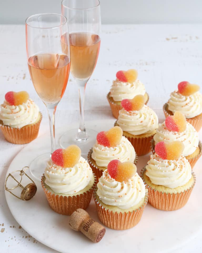 Peach Bellini Cupcakes