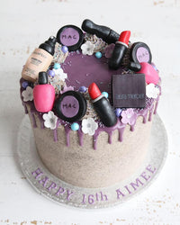 Make Up Purple Drip Cake