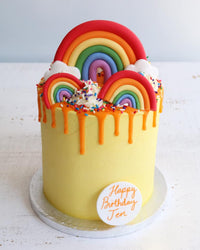 Yellow Rainbow Drip Cake