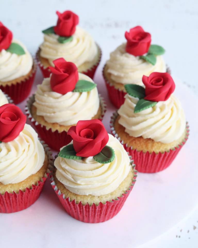 Red Rose Cupcakes
