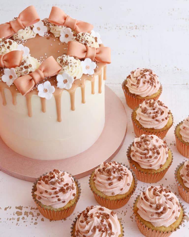 Copper Anniversary Drip Cake