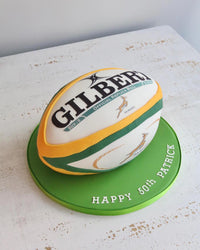 Fondant South Africa Springboks Rugby Ball Cake