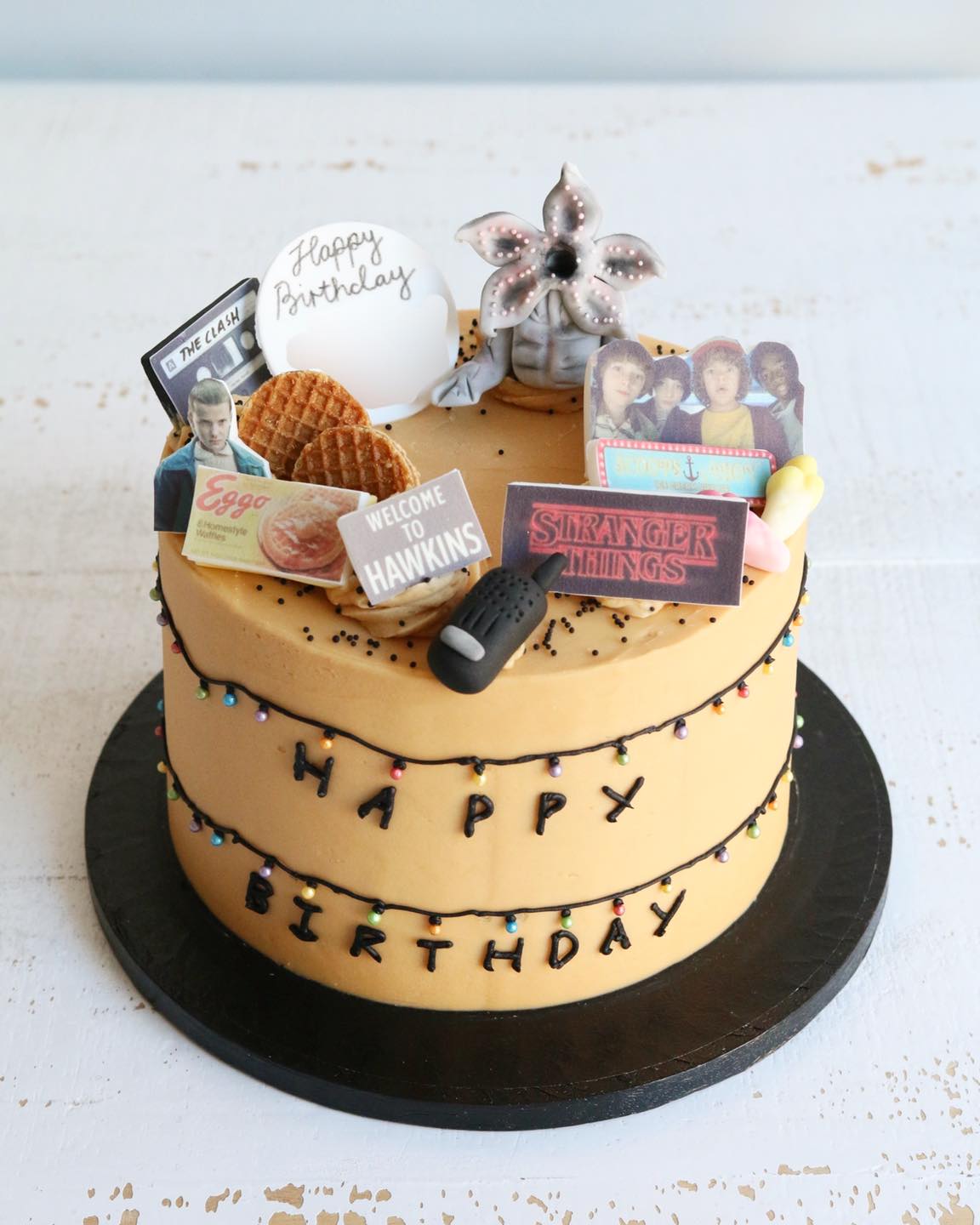 Stranger Things Buttercream Birthday Cake