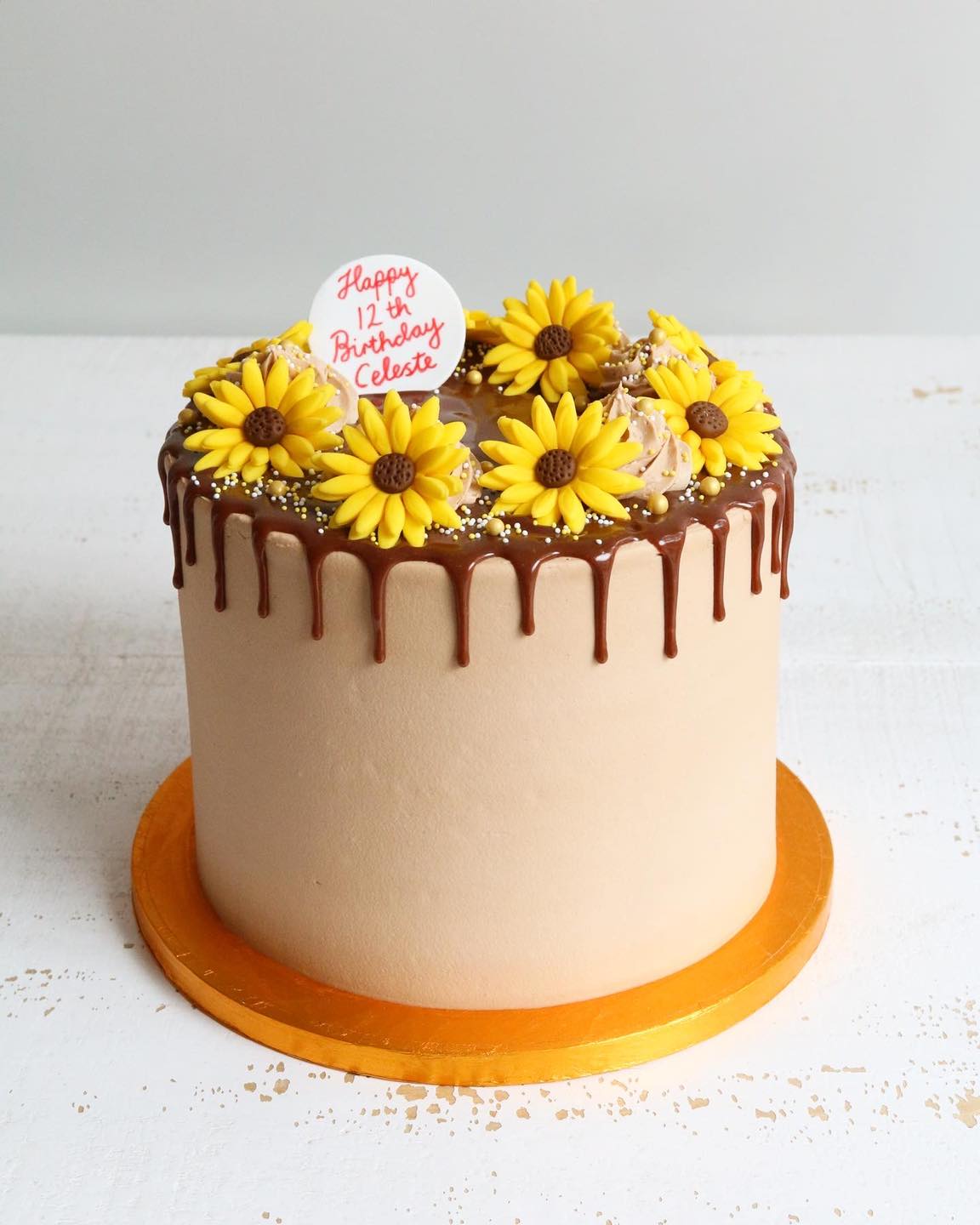 Sunflower Drip Cake