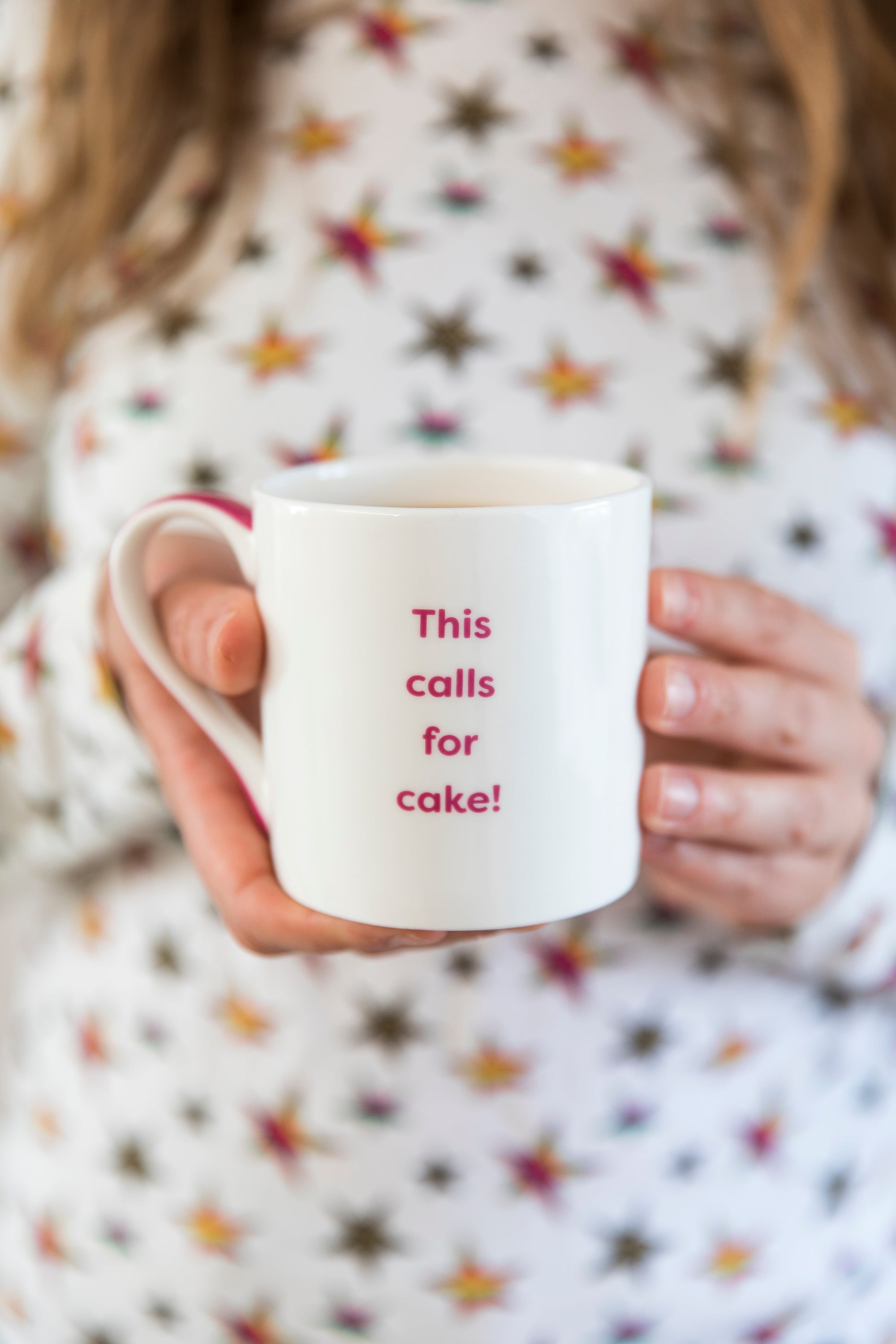 This Calls For Cake Mug Holding