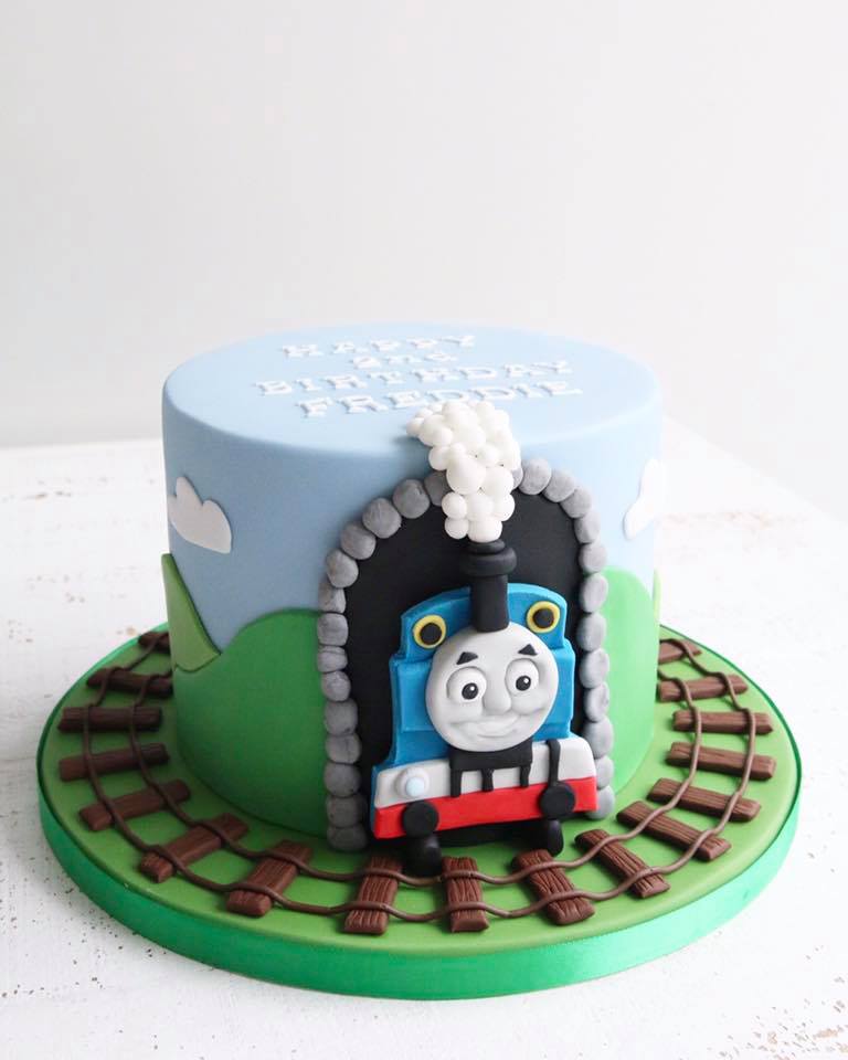 Thomas The Tank Engine Fondant 2nd Birthday Cake