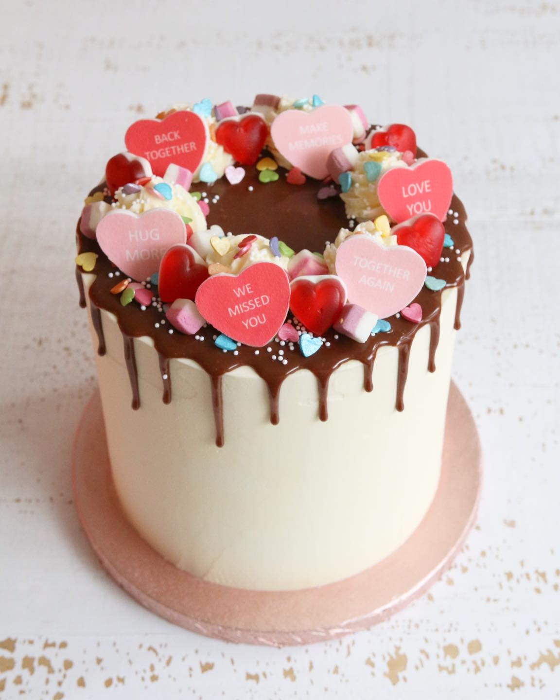 Together Again Drip Cake