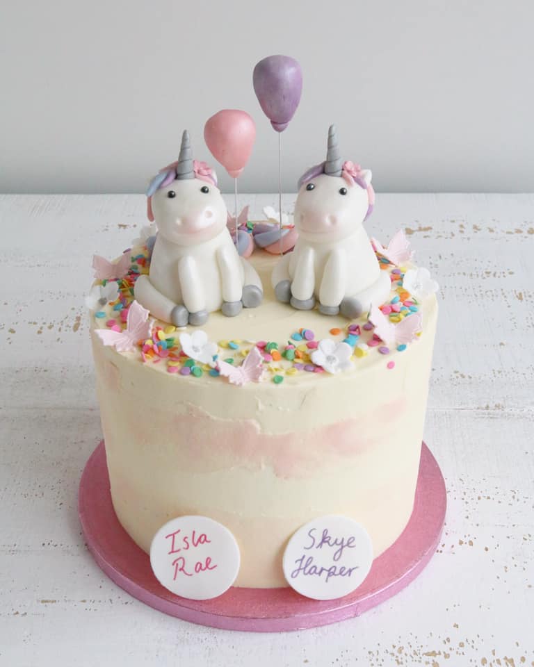 Buttecream Twin Unicorn Cake